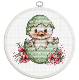 The First Smile of Spring Cross Stitch Kit with Hoop Included by Luca-S