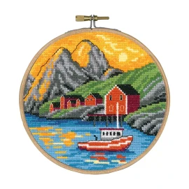 Midnight Sun at Lofoten Counted Cross Stitch Kit  By Permin