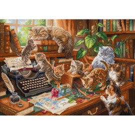 Playful Paws Workshop Counted Cross Stitch Kit by Letistitch