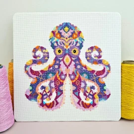 Mandala Octopus Cross Stitch Kit by Meloca Designs