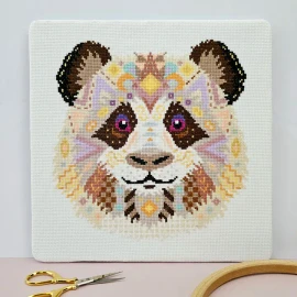 Mandala Panda Cross Stitch Kit by Meloca Designs