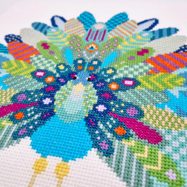 Mandala Peacock Cross Stitch CHART ONLY By Meloca Designs