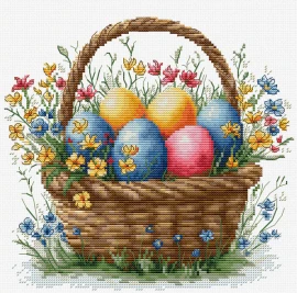 Easter Basket Cross Stitch Kit by Luca S