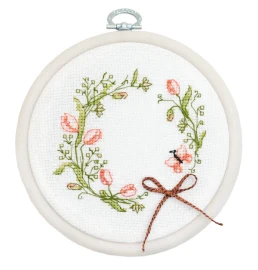 Spring hum Cross Stitch  Kit with Hoop by Luca S