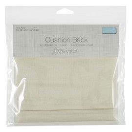 Cushion Back with Zipper: 45 x 45cm (18 x 18in): Cream