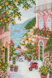 Positano,Italy Cross Stitch Kit by Luca S
