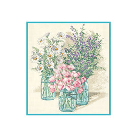 Wildflower Trio Cross Stitch Kit by Dimensions