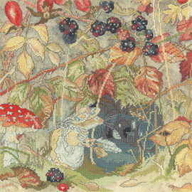 I Wonder If Anyone Lives Down There? Cross Stitch Kit by Jill Barklem