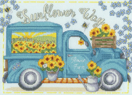 Sunflower Way Cross Stitch Kit by Karen Tye Bentley