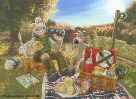 Countryside Picnic Cross Stitch Kit by Wallace and Gromit