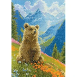 Clumsy Bear Counted Cross Stitch Kit by Riolis