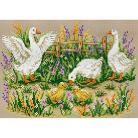 Family of Geese Counted Cross Stitch Kit By VDV