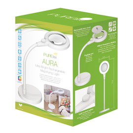 Magnifying Light: Ultra-Bright: Table Lamp: Aura - Purelite