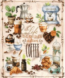 Coffee Lover's Delight Counted Cross Stitch Kit By Lanarte