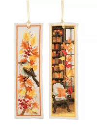 Autumn Bookmarks Counted Cross Stitch Kit By Lanarte