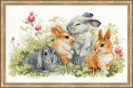 Spring Bunnies Cross Stitch Kit By Riolis