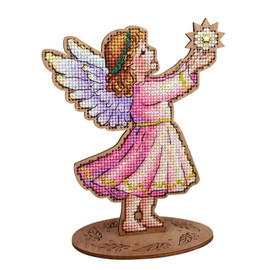 Angel Cross Stitch Kit on Wood by MP Studia