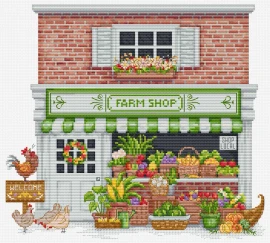 Farm Shop Cross Stitch Kit  By Luca-S