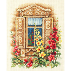 Lovely Window  Cross Stitch Kit by Magic Needle