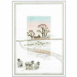 Snowy Sheep Cross Stitch Kit By Derwentwater