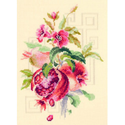 Pomegranate Cross Stitch Kit By Magic Needle