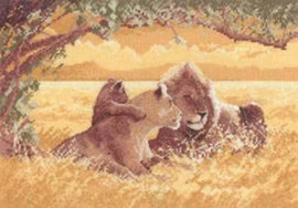 Lions Cross Stitch Kit By Heritage