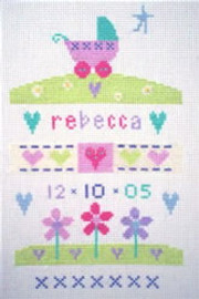 Baby Girl Garden Sampler Cross Stitch Kit