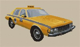 Chevrolet Caprice Ny Taxi Cross Stitch Kit