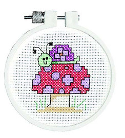 Snail And Mushroom Cross Stitch Kit