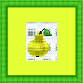 Pear Mini Cross Stitch Kit By Luca S