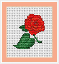 Rose Mini Cross Stitch Kit By Luca S