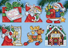 Santas Workshop Ornaments Cross Stitch Kit By Design Works