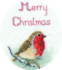 Snow Robin Card Cross Stitch Kit