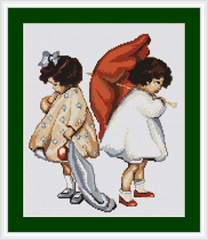 Girls Upset Cross Stitch Kit By Luca S