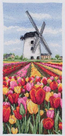 Dutch Tulips Landscape   Cross Stitch Kit