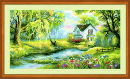 Corner Of Paradise Cross Stitch Kit By Riolis