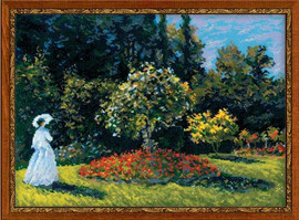 Woman In A Garden After Monet`S Painting Cross Stitch Kit