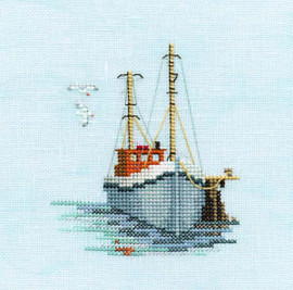 Minuets Fishing Boat Cross Stitch Kit