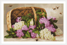 Basket Of Lilacs Cross Stitch Kit By Luca S