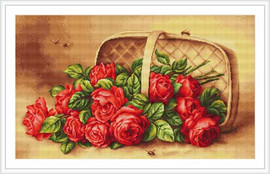 Basket Of Roses Cross Stitch Kit By Luca S