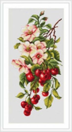Composition With Cherries Cross Stitch Kit By Luca S