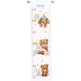 Lovely Bear Height Chart Cross Stitch Kit By Vervaco