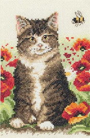 Cat And Bee Starter Cross Stitch Kit