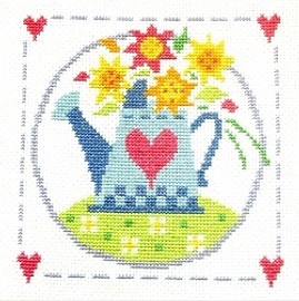 Watering Can Cross Stitch Kit