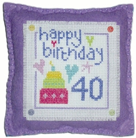 Birthday Cushion Cross Stitch Kit