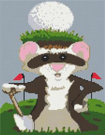 Ferret Caricature Cross Stitch Chart