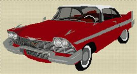 1958 Plymouth Fury (Christine) Cross Stitch Chart