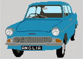 Ford Anglia Cross Stitch Chart