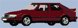 Saab 900 Cross Stitch Chart