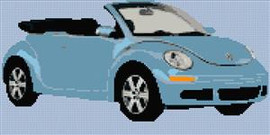 Volkswagen Beetle Convertable Cross Stitch Pattern